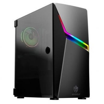 GABINETE GAMER EVOLUT ASHE EG811 RGB C/ FAN VID TP