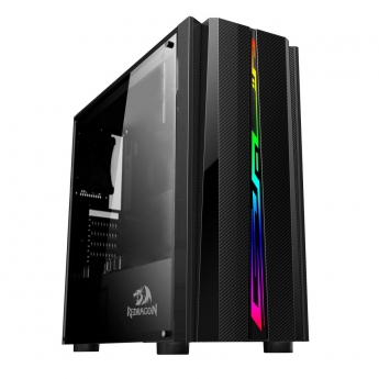 GABINETE GAMER REDRAGON SCALPEL RGB PRETO ATX